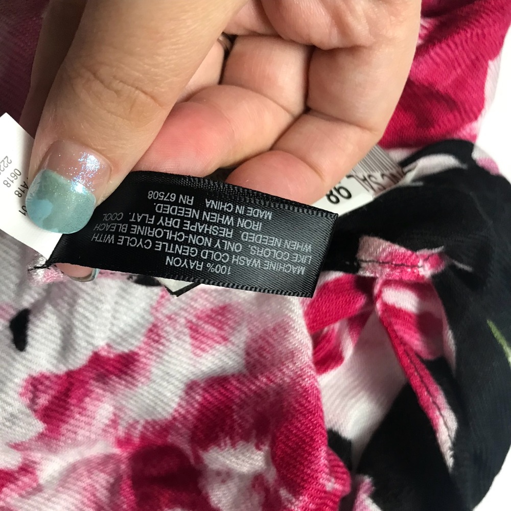 INC International black floral pashmina scarf - Picture 5 of 5
